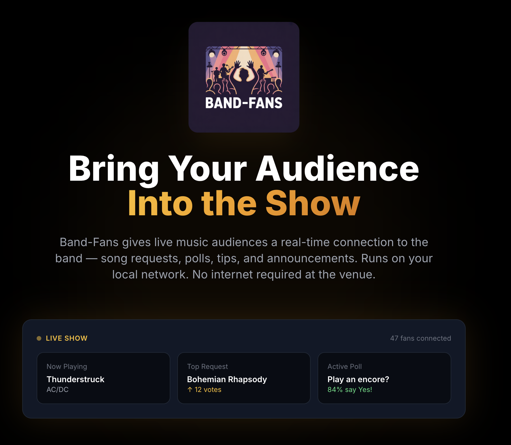 Band-Fans App Screenshot